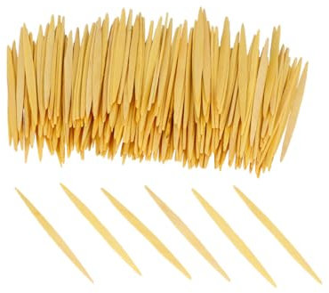 INNSPIRO Palillos planos amarillo 65mm. 250u., de madera, para Manualidades, adornos, crear construcciones.