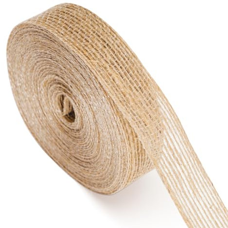 G2PLUS 10M Juteband Burlap Band Vintage 2CM Breit Geschenkband Dekoband Jute Bänder Natürliche für DIY Handwerk Weihnachten Deko Hochzeit Party