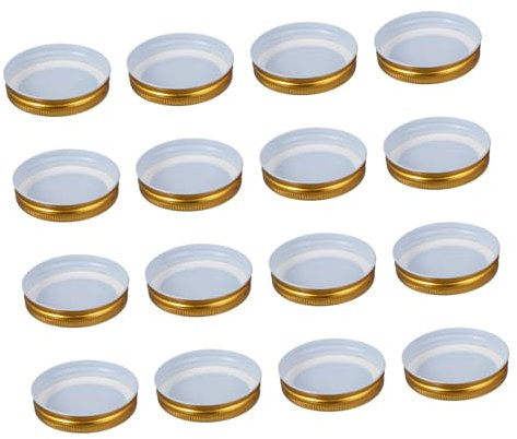 Milisten 16pcs Mason Jar Lids Jacket Tinplate Metal