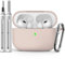 Inesore Compatible with Airpods Pro 2nd/1st Case Cover,Silicone Protective Case for Apple Airpods Pro 2nd/1st Generation Charging Case with Keychain and Cleaner Pen,for Women Men (Milk Tea)