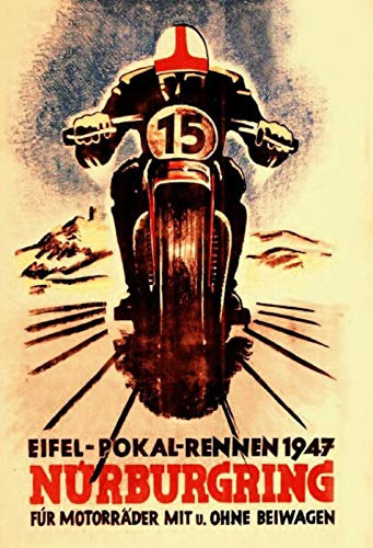Ontrada Holzschild 30x40cm Nürburgring Eifel Pokal Rennen 1947 Motorrad Retro Nostalgie Holz Schild