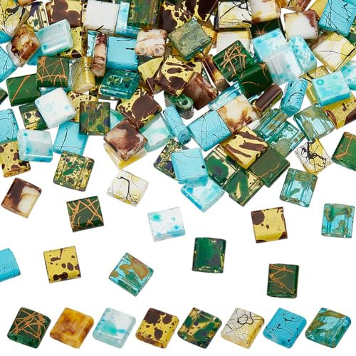 PH PandaHall 160pcs 8 couleurs Perles de Rocaille en Verre à 2 trous Perles Plates Perles Tila Perles en Verre Perles de Rocaille Perles Plates D'espacement pour Bracelets Colliers Bijoux