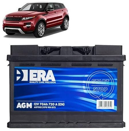 Batteria 70Ah A.G.M. per Range Rover Evoque 2.0 benzina 2.0 gasolio 2011-2019