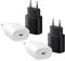25W (USB Typ-C) (2Weiß+2 Schwarz) Ladegerät 3A/5V 2.77A/9VUSB Stecker USB Netzteil USB Ladestecker USB Netzstecker USB Adapter Kompatibel mit Samsung Galaxy S24/S23/S22/S21 Xiaomi Huawei