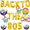 80er Party Deko Ballon Set - 19 Stück Disco Dekoration Luftballons Back To The 80s Folienballon Radio Luftballon 80er Jahre Hip Hop Retro Theme Partyzubehör