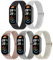 Wizvv 5 Stück Mi Band 9 Armband/Mi Band 8 Armband Herren Damen, verstellbare Dehnbare Nylon Armbänder Sport Ersatzarmband für Xiaomi Smart 9/Xiaomi Smart 8