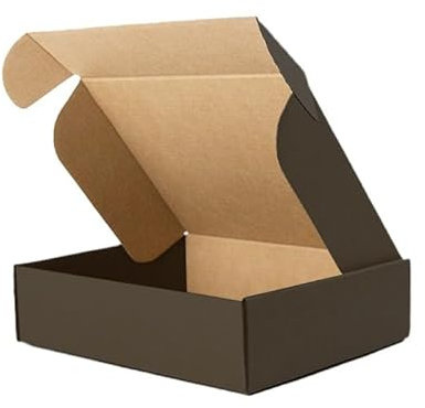 PACKAGING HERO Premium Cardboard Postal Boxes, 20 x 15 x 5 cm (approx. 7.9 x 5.9 x 2 inches), Black Gift Boxes for Packaging, Shipping Box Mailers, Pack of 10.
