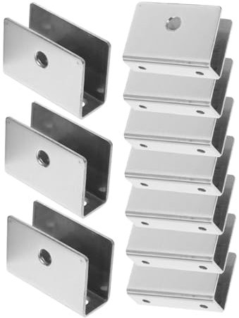 ANDRESLAD 8stücke Glasregalhalterungen Klemmen Spiegelklammern Für Glasregale Badezimmer Befestigung Unterstützung