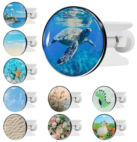 kurkip Universal Waschbeckenstöpsel 40mm Chrom Abflussstopfen – aus Messing, Einstellbare Gummi Stöpsel Waschbecken, Geeignet für Alle Waschbecken und Bidets, Rostfrei & Dicht, Schildkröte