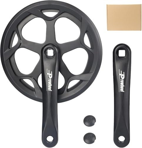 ZUKKA Prowheel Fahrrad Kurbelgarnitur 52T aus 170 mm Aluminiumlegierung Arm für Singlespeed und 6/7/8-Fach City Bike, Fat Bike, E-Bike, Faltrad