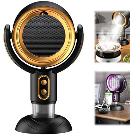 Blaze Fan For Smoking, Puff Chill Fan For Smoking, Smoke Fan For Smoking Indoors, Portable Electric Puffs Smokers, For Kitchen, Home, Hot Pot (Gold Rechargeable model)