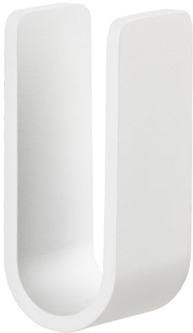 Zone Denmark Ume Wandhaken zum Schrauben - Dezenter Handtuchhaken, Kleiderhaken oder Haken für Badaccessoires - Inkl. Schrauben und Dübel - 3,5 x 3,4 x 8 cm - 1 Stück - Weiß
