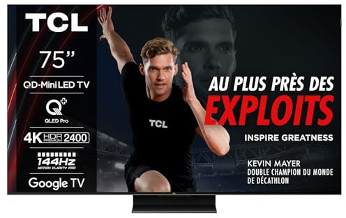 TCL TV 75C765 75'' 4K QD Mini LED 144hz Dolby Vision Dolby Atmos Google TV