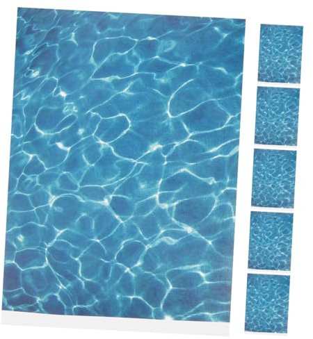 Homoyoyo 6blätter Bögen Wasserwellenaufkleber Selbstklebende Wandaufkleber Mit Eisenbahnkulisse Miniatur-fluss-see-meer-diorama- Landschaftsaufkleber