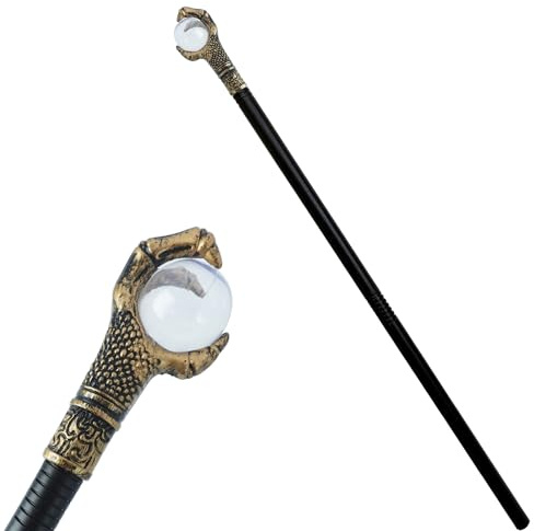 Gwezmxs Gehstock Fasching, Zepter Kostüm Accessoire für Halloween, Karneval, Cosplay, Kupferfarben, Walking Stick Carnival, 78cm