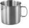 Bicchiere d'acqua in acciaio inox con manico pieghevole per campeggio, viaggi ed eventi sportivi (660 ml)