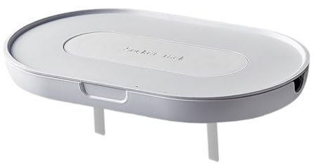 HYTROVE Kabelorganisator Steckdosenregal Kunststoff Wandmontage Ohne Bohren Platzsparend Mit Staubschutz Für Badezimmer Schlafzimmer Küche