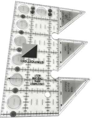 Quiltlineal | 45° Doppelskala Nähwerkzeug | Dreieckslineal | Für Quilten