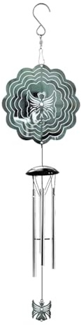 Bosiyrggrl Wind Chimes Wind Spinner Outdoor Decor, Windchimes with 4 Thickened Aluminum Tubes for Mom Grandma Women B