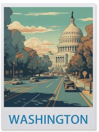 Jigsaw Puzzles 1000 Pieces,Washington,Paper Children Games Educational Toys(50x70cm)-EI22