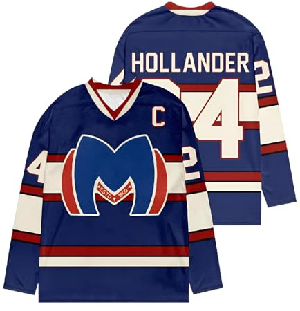 Genérico Heated Rivalry Rozanov 81 24 Hollander Camiseta de Hockey de Manga Larga con Cuello en V – Jersey Deportivo Ice Hockey para Hombre y Mujer, Estilo Sport y Streetwear