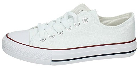 DEMAX 7-A12A Lonas Blancas Mujer Zapatillas Blanco 36