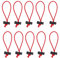 Foto&Tech 10-Pack Multipurpose Extra Thick Toggle Tie/Cable Tie and Organizer Adjustable/Elastic Loop/Instant Clutter Killer/Tangle Tamer/Cable Management for Cord & Cable Reusable (Red)