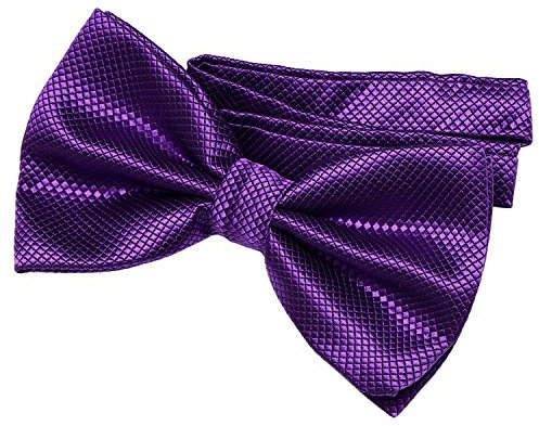 DonDon Pajarita para hombre de 12 x 6 cm ajustable y lista para usar - violeta