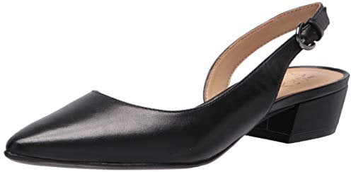 Naturalizer Women's Ballet Flats & Pumps - Banks Slingback, Black Leather, UK 5, Wide Fit
