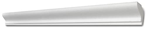 Decosa Deckenleiste G37 Kathleen - Dekorative Lichtleiste in Weiß für indirekte Beleuchtung von Wand und Decke - 10 Leisten à 2 m Länge= 20 m - Zierleiste aus Styropor 33 x 41 mm