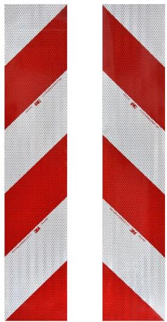 Container Warnmarkierung 3M RA 2/C Set 4 x linksweisend & 4 x rechtsweisend Reflexfolie Rot Weiß