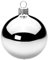 Sikora Essentials Klassische Christbaumkugeln aus Glas - Hochglanz - 6 Farben 3 Größen Premium Qualität, Farbe/Modell:Silber Hochglanz 4er Set, Höhe in cm:6 cm