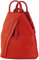 modamoda de - T180 - Damen Rucksack Tasche aus ital. Leder, Farbe:Rot