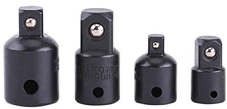 Socket Reducer Set, 4pcs Sockets Screwdriver Converter Set 1/2, 3/8, 1/4 Socket Wrench Adapters Male to Female 1/2(M)-3/8(F), 3/8(M)-1/4(F) for Use with Drivers and Wrenches