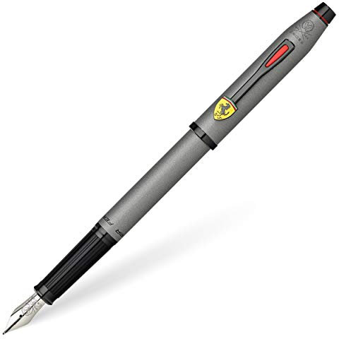 Cross Scuderia Ferrari Century II - Titanium Grey Satin Lacquer Fountain Pen, Fine Nib incl. Luxury Gift Box