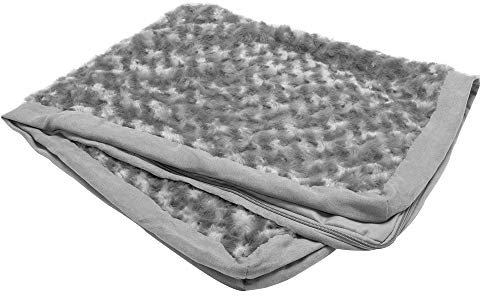 Furhaven Ersatzbezug für Hundebett, aus Kunstfell und Wildleder, Grau, Größe XL