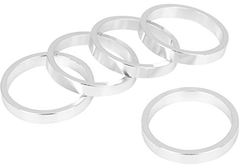 X AUTOHAUX 5 Pcs 5mm Bike Bicycle Headset Spacer Fit 11/8inch Stem