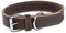 Dog Collar - Greased Leather Dog Collar Real Leather Fat-Tony Dark Brown (M)