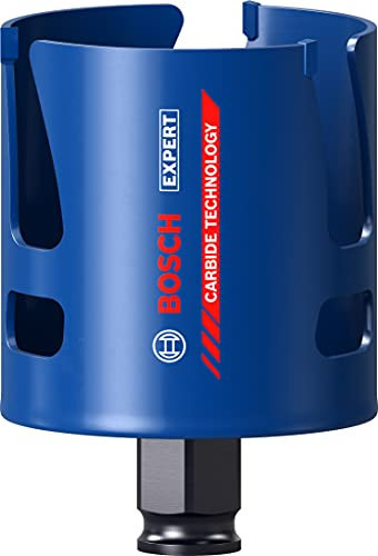 Bosch Professional 1 x Sierras de corona Expert Construction Material, para Madera blanda, 64 mm, Accesorios Taladro de impacto rotativo
