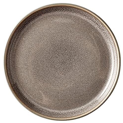 BITZ Gastro Teller, Dessertteller/Kuchenteller aus Steingut, Durchm. 17 cm, Grau/Grau
