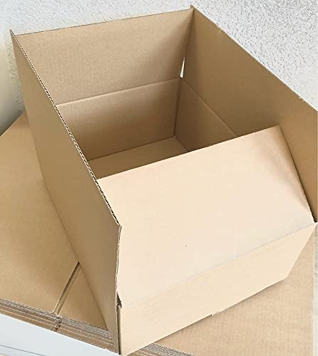 25 St Kartons 400x300x150 mm 40x30x15 cm Versandkartons Verpackung Paket Braun perfekt für Schuhe