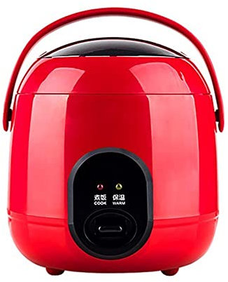 PanHuiWen Rice Cooker Large 1.2L Multicooker Non-stick Inner Pot Make Rice/Steam Healthy Food/Vegetables,Red