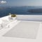 Taracarpet Outdoor Teppich Wetterfest Wohnzimmer Balkon Küchenteppich Flachgewebe Sisaloptik Einfarbig Uni Creme Weiss 240x340 cm