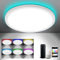 Neoglint LED-Deckenleuchte Ø30 cm, kompatibel mit Alexa/Google Home, dimmbar 24 W, 2400 lm, RGB+CCT, Speicherfunktion, IP54, WLAN/Bluetooth, App, LED-Deckenleuchter für Küche, Bad, Büro