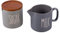 Villa d'Este Home Tivoli 5912690 Urban Kitchen Stoneware Sugar Bowl and Milk Jug Set, Ceramic, Grey