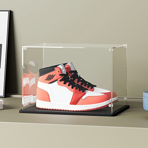 Gemutlich Display Case for Collectibles Assemble - 3mm Thickness Inner 14 x 10 x 10 Inches, Clear Acrylic Box Alternative Glass Case for Display Action Figures Home Storage & Organizing Toys