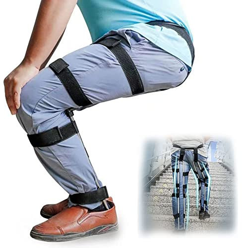 HSRG Invisible Seat Leg Brace Magic Hocker, Tragbarer Tragbarer Stuhl, Exoskelett-Schwebesitz, Verstellbarer, Stuhlloser Outdoor-Camping-Fischen-U-Bahn-Hocker, Bis Zu 330 Pfund Tragen