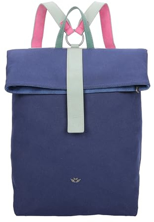 Fritzi Izzy03 Canvas Leo Rucksack Baumwollmix Damen City vegan verstellbare Träger Leoprint 40 x 30,5 x 18 cm – Rosa, Grün