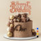 Happy Birthday Tortendeko Geburtstag, Cake Topper Geburtstag, Glitter Cake Topper Happy Birthday, Tortendeko Schwarz, Cupcake Topper für Mädchen Jungen Frauen Mann (Roségold - 1. Geburtstag)