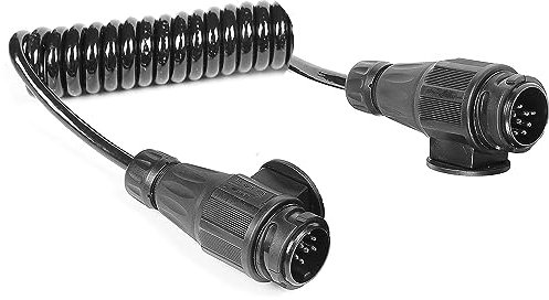 AGRISHOP Anhänger Verlängerungskabel Adapter13-Polig auf 13 Polig,1.8M Spiralkabel Anhänger 8 polig Anhänger Verlängerung mit Männlich Weiblich Stecker,Adapter Anhängerkupplung 13 auf 13 polig CE